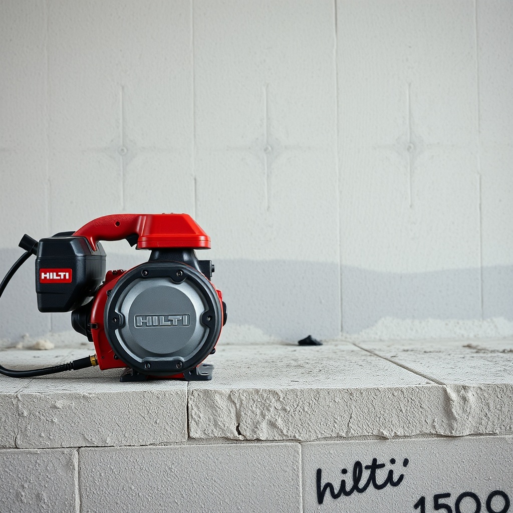 Hilti DD 160 motor bölümü ve su sistemi bağlantılarının yakından çekilmiş